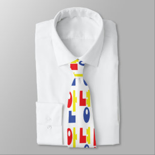 Annyeong! Korean Hi / Hello 안녕 Hangul Language Tie