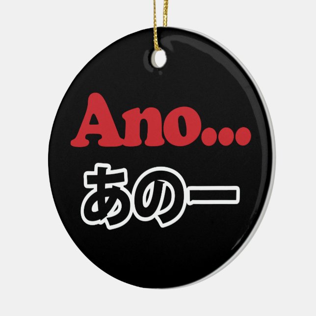 Ano... (Japanese for Umm...I Was Thinking) Ceramic Tree Decoration (Left)