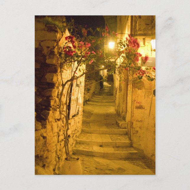 ano syros at night postcard (Front)