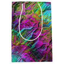 anodised rainbow titanium circuit :