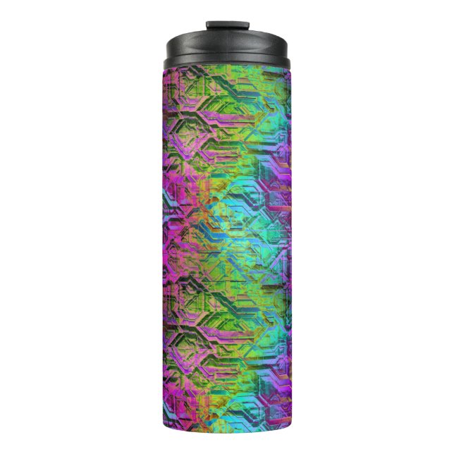 anodised rainbow titanium circuit : thermal tumbler (Front)