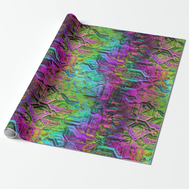 anodised rainbow titanium circuit : wrapping paper (Unrolled)