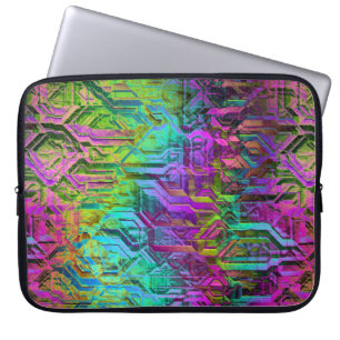 anodised titanium, rainbow holo : laptop sleeve