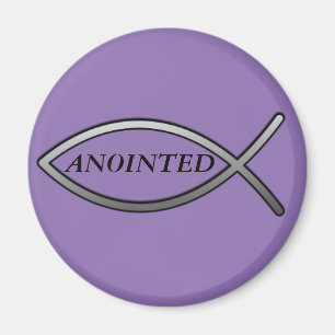 ANOINTED Quote/ Jesus Fish Magnet