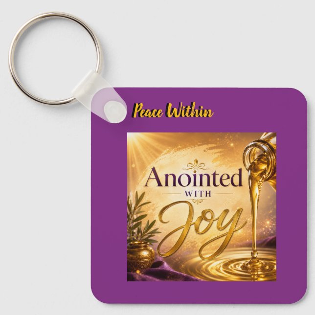Anointed With Joy Key Ring (Front)