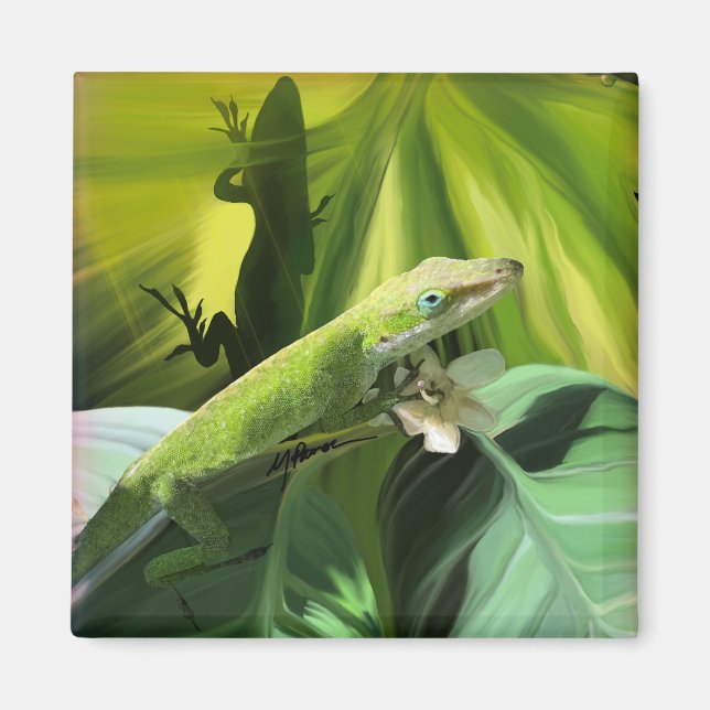 Anole Lizard Magnet (Front)