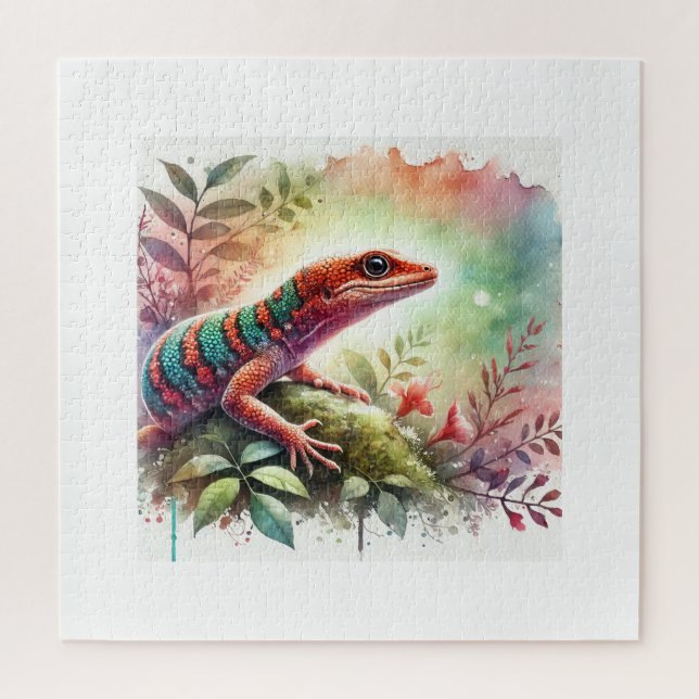 Anolis de rueda 100724AREF114 - Watercolor Jigsaw Puzzle (Vertical)