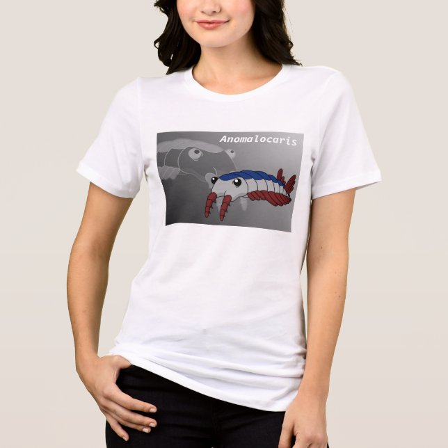 Anomalocaris- Prehistoric Animal Tri-Blend Shirt (Front)
