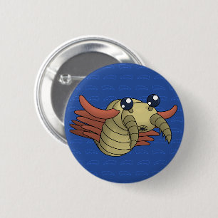 Anomalocaris- The Unusual Shrimp 6 Cm Round Badge
