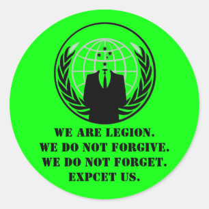 Anon round sticker