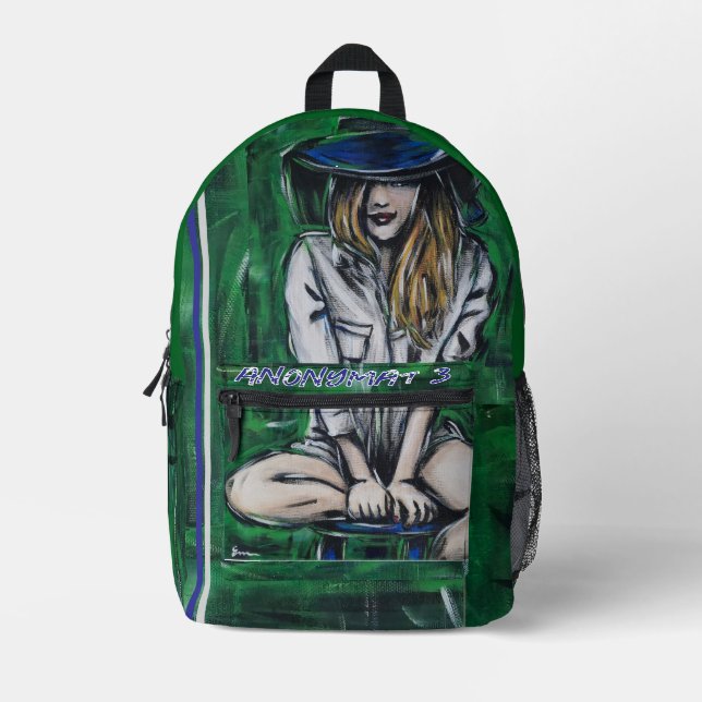 Anonymity 3 printed backpack (Front)