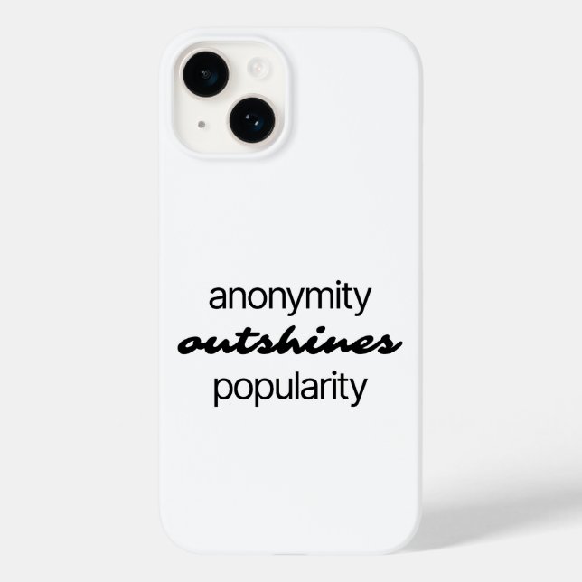 Anonymity iPhone Case (Back)