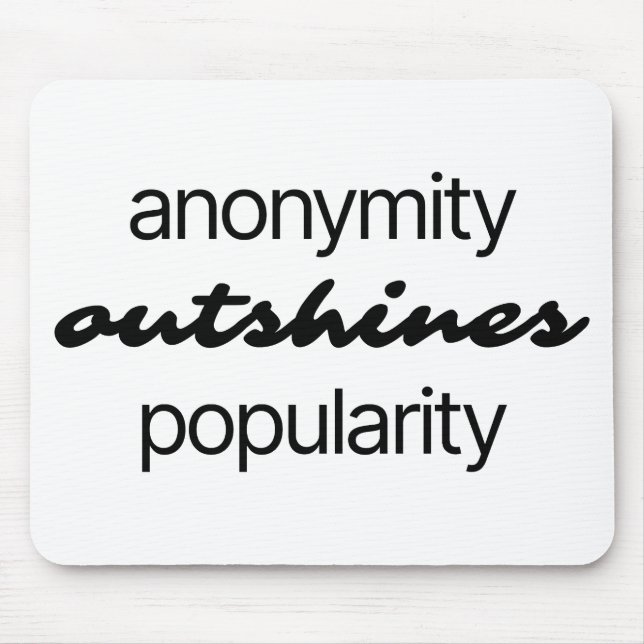 Anonymity Mouse Pad (Front)