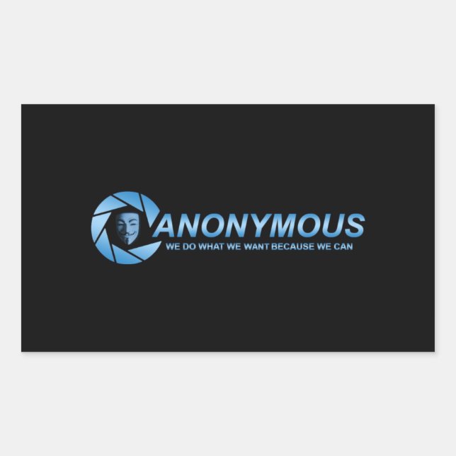 Anonymous 2 rectangular sticker (Front)