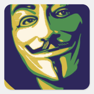 Anonymous Brazil Square Sticker