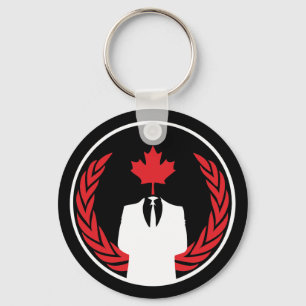 Anonymous Canada Black Keychain