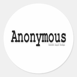 Anonymous Classic Round Sticker