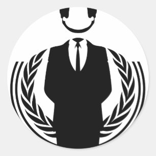 Anonymous DJ Classic Round Sticker