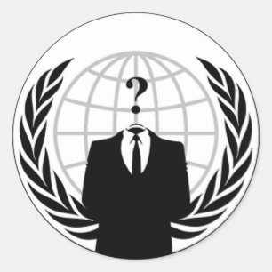 Anonymous Flag Round Stickers