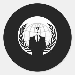 Anonymous Insignia We Are Anonymous Classic Round Sticker