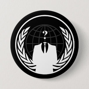 Anonymous International Black Button
