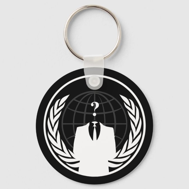 Anonymous International Black Keychain (Front)