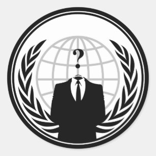 ANONYMOUS logo Classic Round Sticker