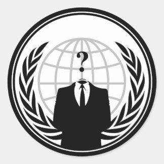 ANONYMOUS logo Classic Round Sticker