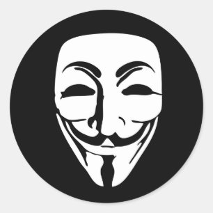 ANONYMOUS mask Classic Round Sticker