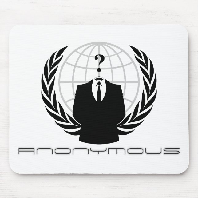 Anonymous Mousepad white (Front)
