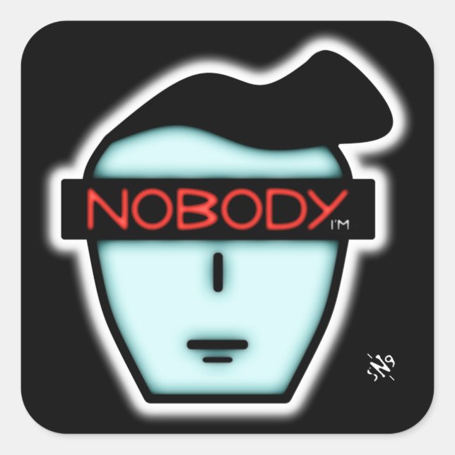 Anonymous nobody's face v1.1 square sticker (Front)