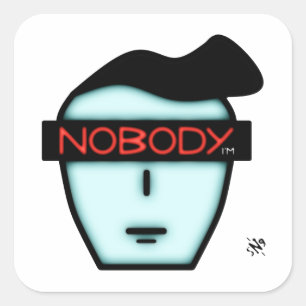 Anonymous nobody's face v1 square sticker