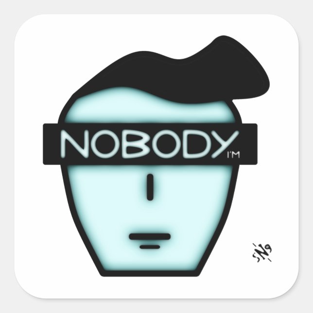 Anonymous nobody's face v2 square sticker (Front)