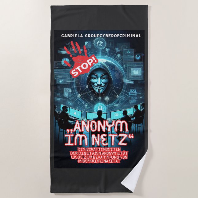 Anonymous on the Net Beach Towel (Front)