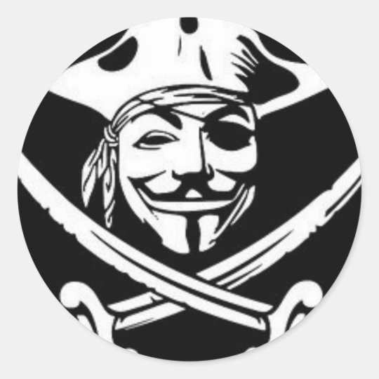 Anonymous Pirate Classic Round Sticker