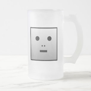 Anonymous Robot - Customised Frosted Glass Beer Mug