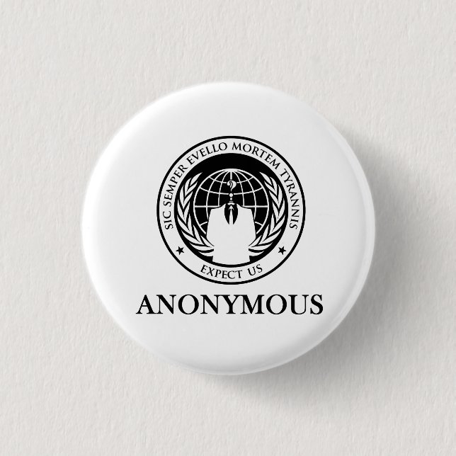 Anonymous Sic Semper Evello Mortem Tyrannis 3 Cm Round Badge (Front)