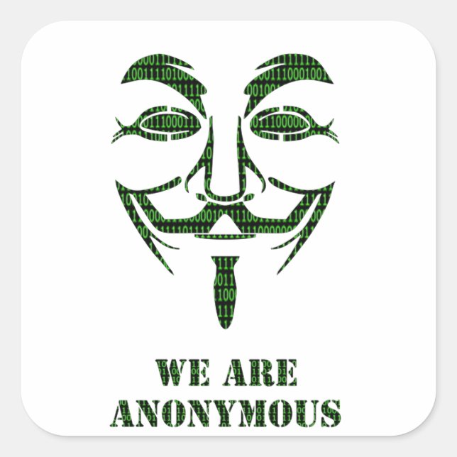 Anonymous Square Sticker (Front)
