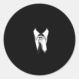 Anonymous Suit and Tie Classic Round Sticker