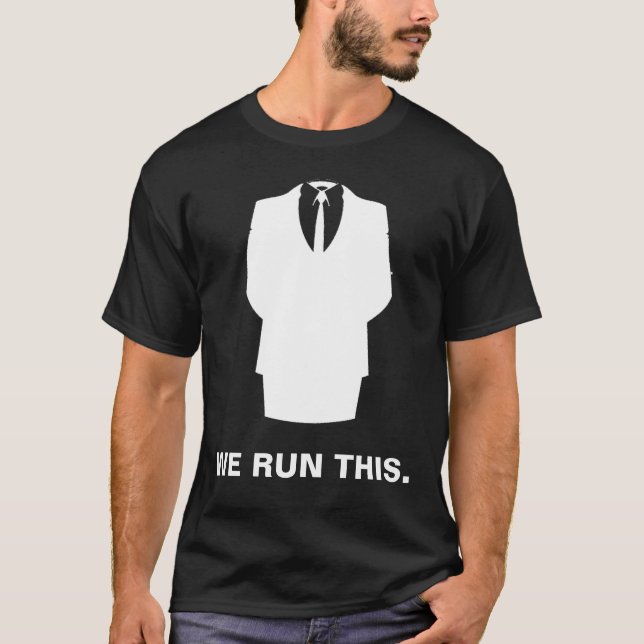 Anonymous  T-Shirt "WE RUN THIS" Black (Front)