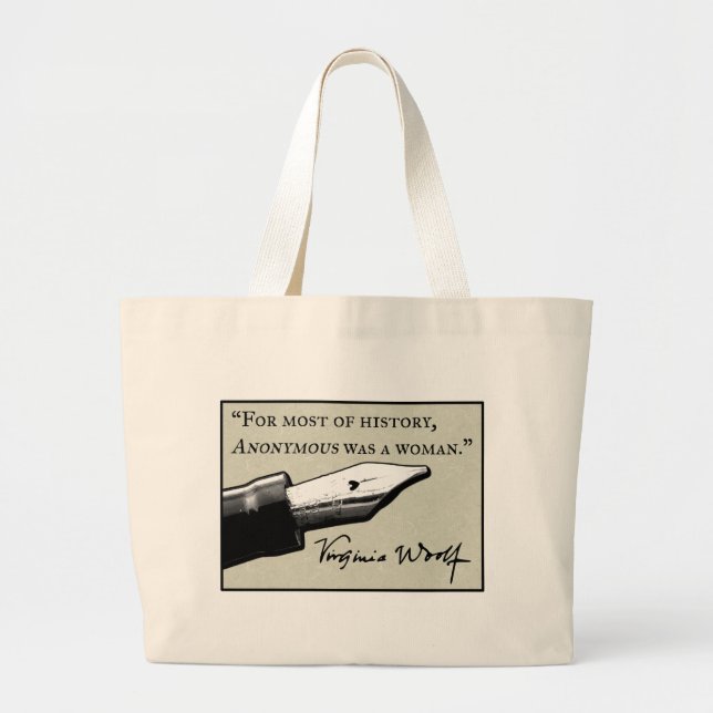 Anonymous Was a Woman Large Tote Bag (Front)
