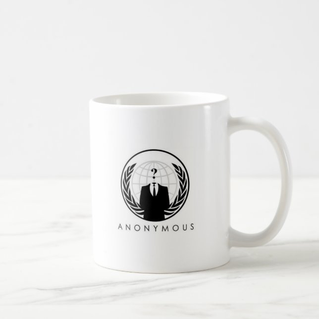 Anonymous White Mug (logo) (Right)