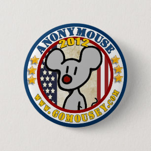 Anonymouse 2012 6 cm round badge