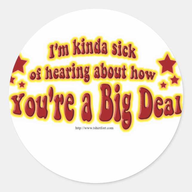 Another Big Deal Design Classic Round Sticker (Front)