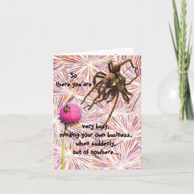 Another Birthday Grabs You Spider Card (Front)