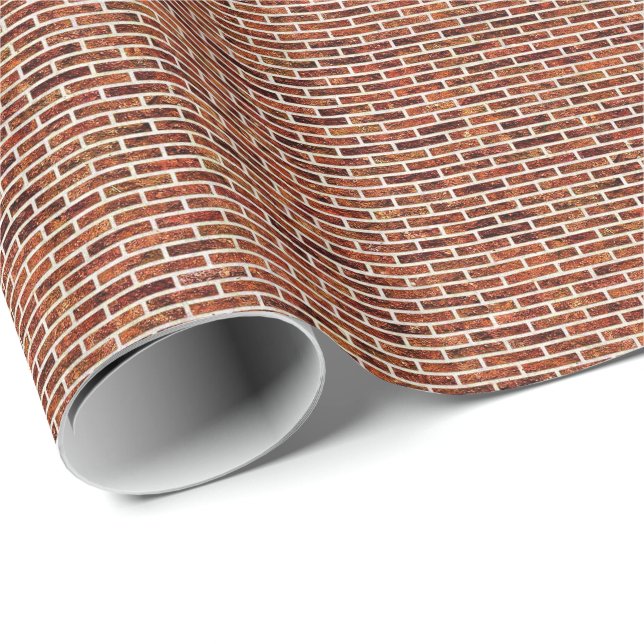 ANOTHER BRICK IN THE WALL! (Red Brick Pattern) ~ Wrapping Paper (Roll Corner)