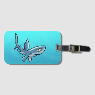 Another Cartoon Shark Luggage Tag