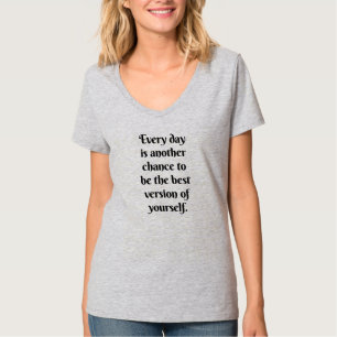 Another Chance Women's Basic V-Neck T-Shirt