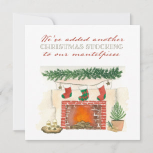 Another Christmas Stocking Photo Holiday Birth Announcement