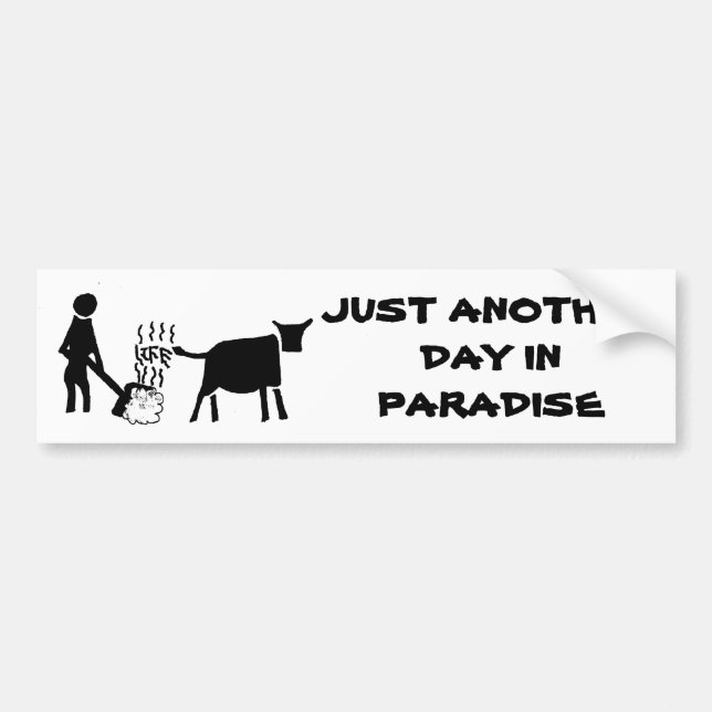 Another day in paradise bumper sticker (Front)